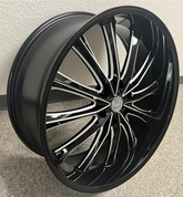 24" U2-66-M Wheel 🌟 24X9.5 +30 6X139.7 C.B 78.1 Black Machined Window